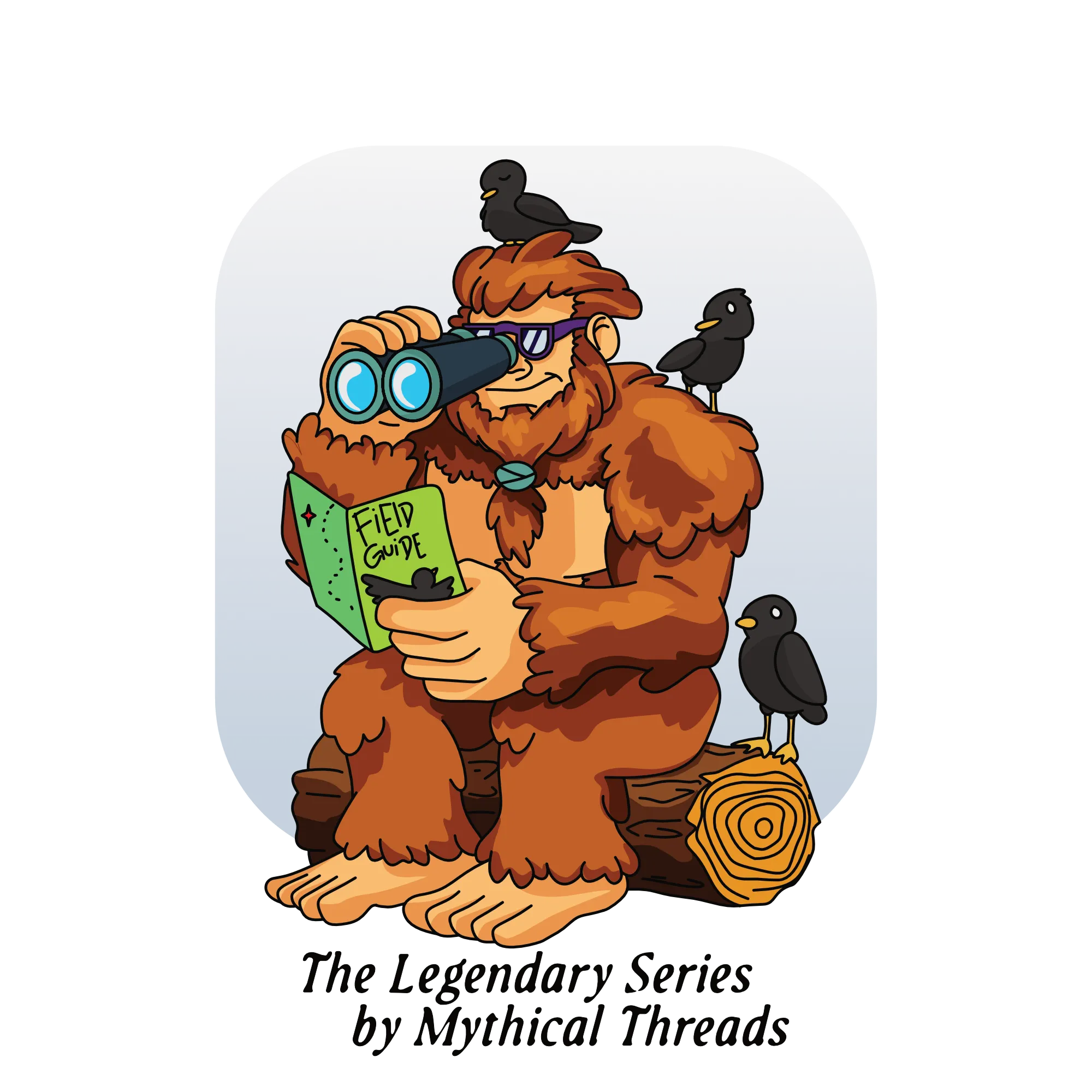 Birdwatching Bigfoot front graphic detail.