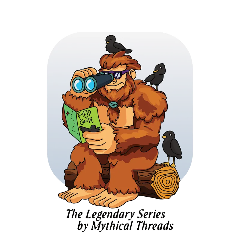 Birdwatching Bigfoot front graphic detail.