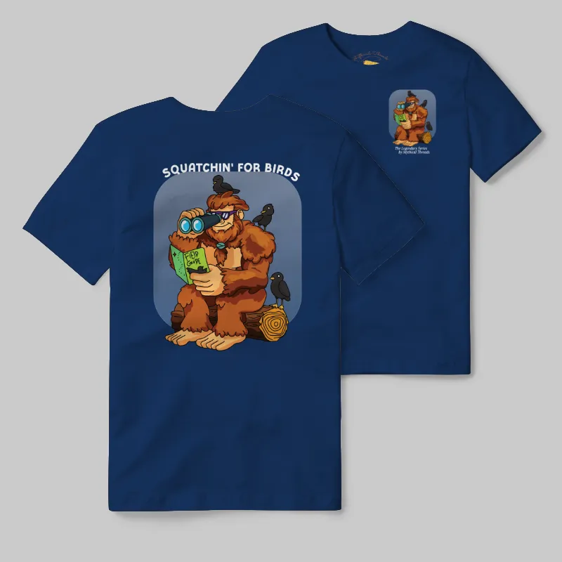 True Royal T-shirt with Bigfoot birdwatching graphic