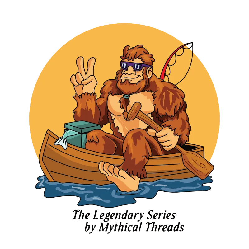 Canoeing Bigfoot front graphic detail.