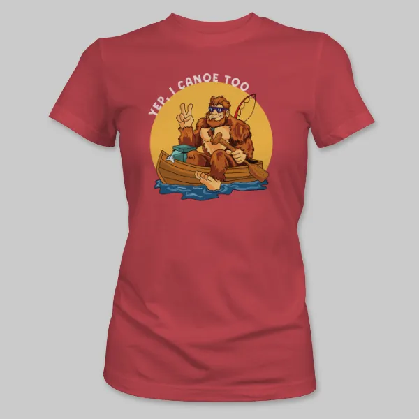 Berry Bigfoot Canoeing Tee on the front.