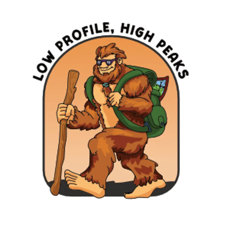 Hiking Bigfoot back graphic detail.