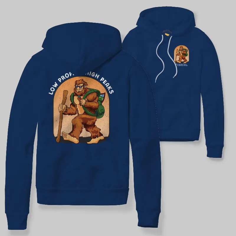 True Royal Hoodie with Bigfoot hiking graphic