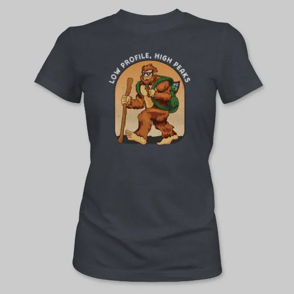 Dark Grey Heather Bigfoot Hiking Tee on the front.