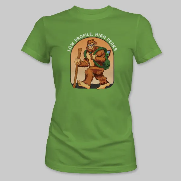 Leaf Green Bigfoot Hiking Tee on the front.