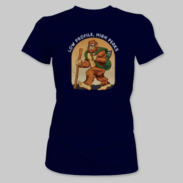 Navy Bigfoot Hiking Tee on the front.