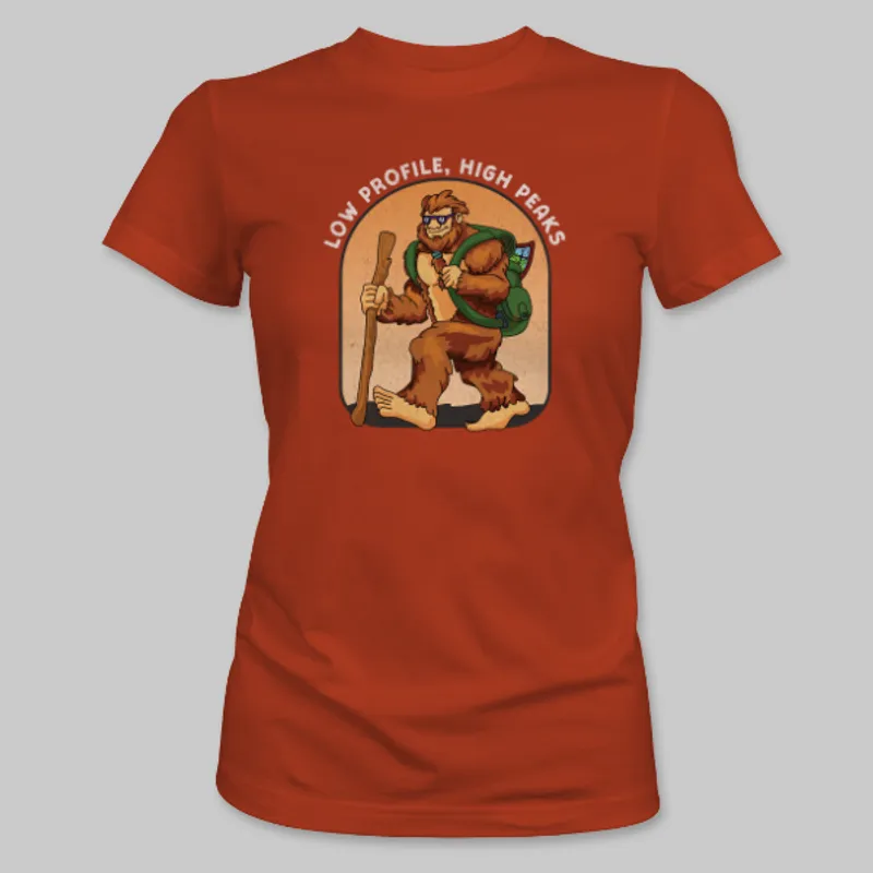 Red Bigfoot Hiking Tee on the front.