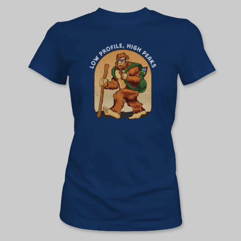 Royal Blue Bigfoot Hiking Tee on the front.