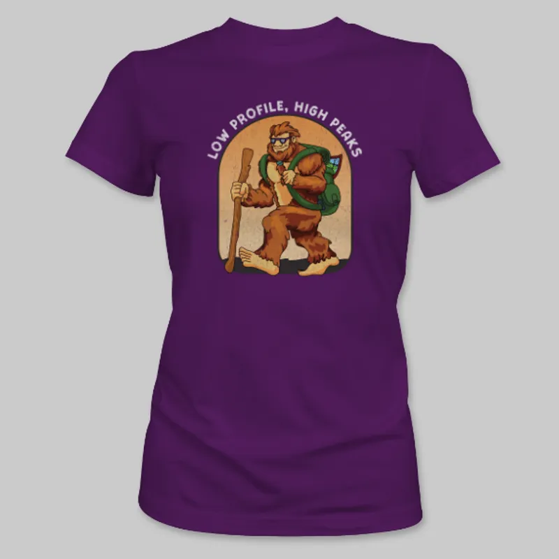 Team Purple Bigfoot Hiking Tee on the front.