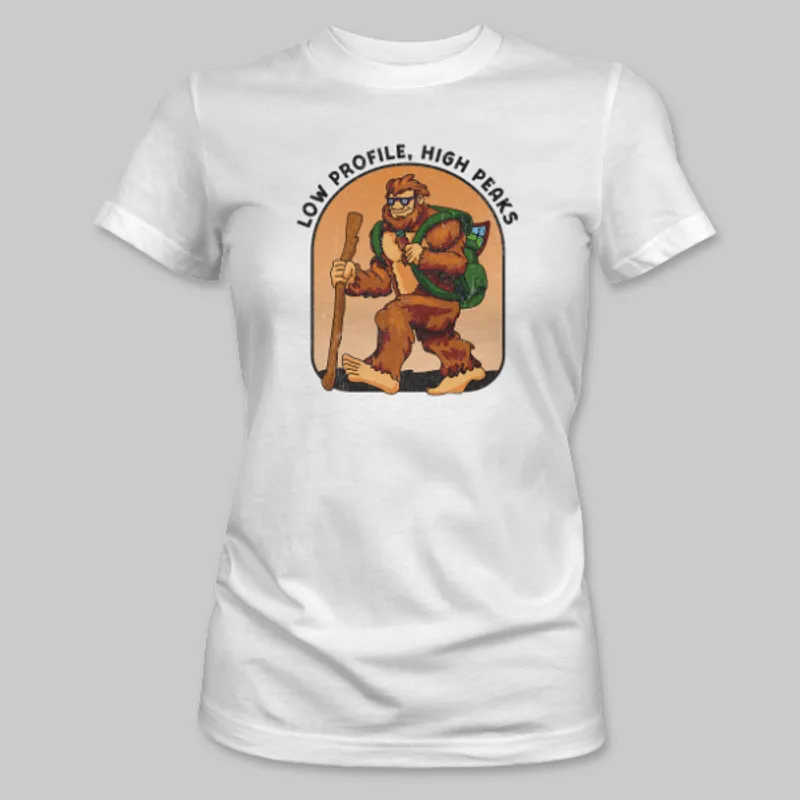 White Bigfoot Hiking Tee on the front.
