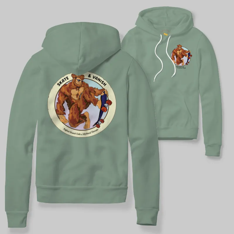 Seafoam Hoodie with Bigfoot skating graphic