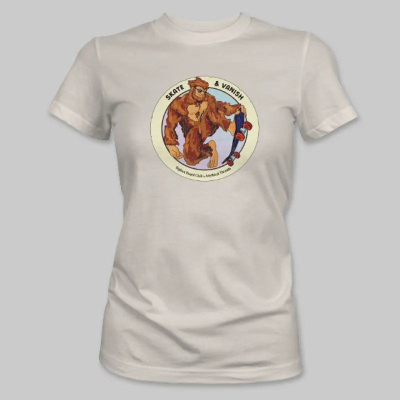 Natural Bigfoot Skateboarding Tee on the front.