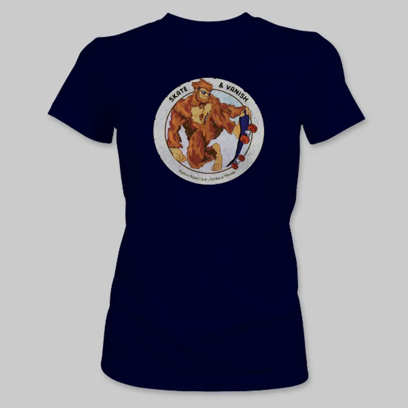 Navy Bigfoot Skateboarding Tee on the front.