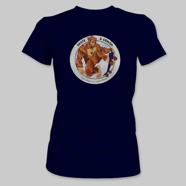 Navy Bigfoot Skateboarding Tee on the front.