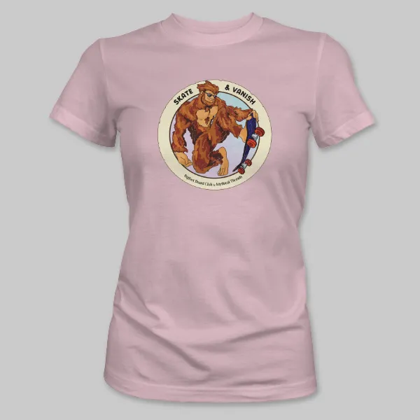 Pink Bigfoot Skateboarding Tee on the front.