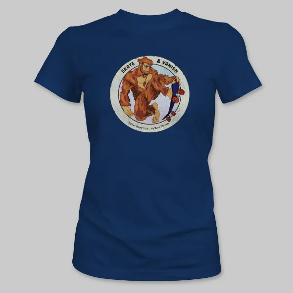 Royal Blue Bigfoot Skateboarding Tee on the front.