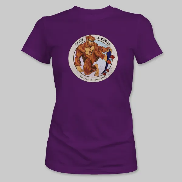 Team Purple Bigfoot Skateboarding Tee on the front.