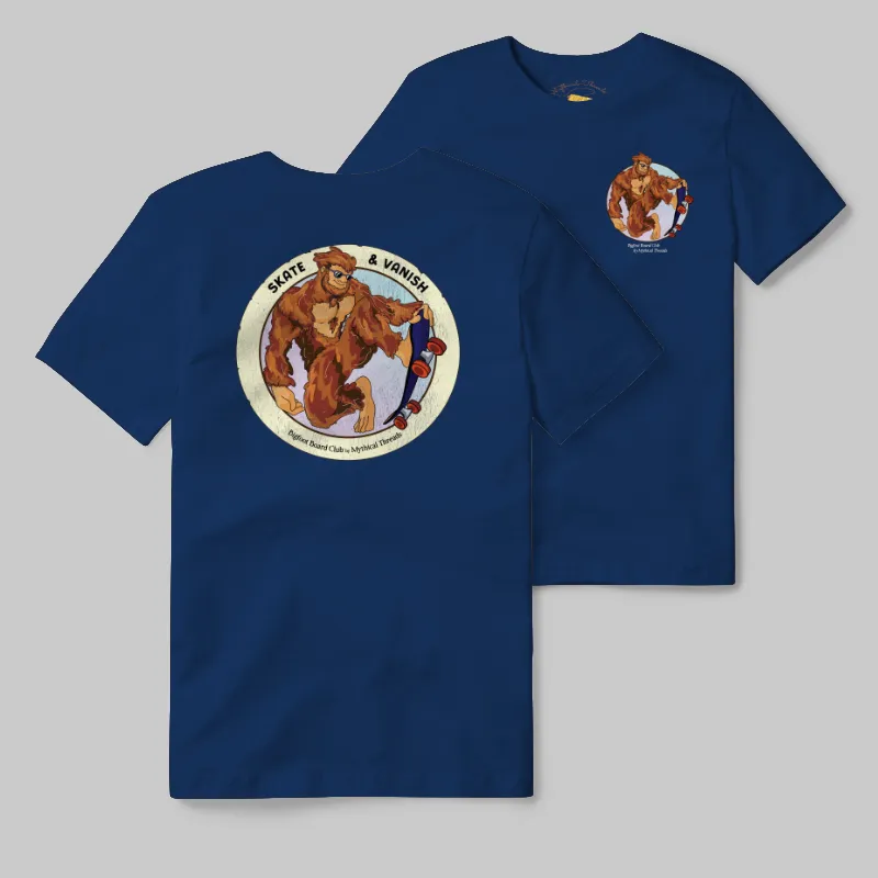 True Royal T-shirt with Bigfoot skateboarding graphic