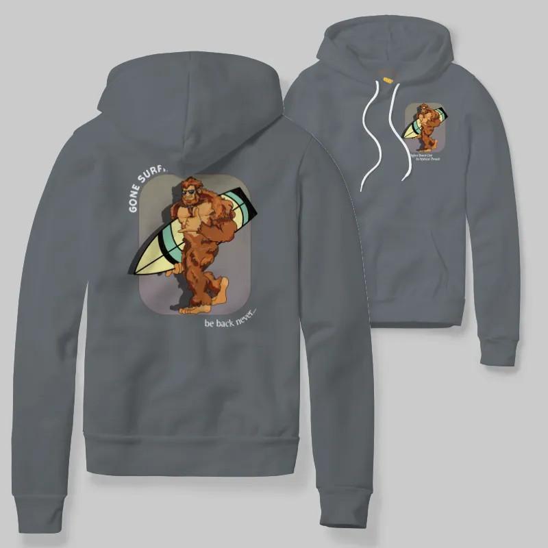 Pepper Hoodie with Bigfoot surfing graphic