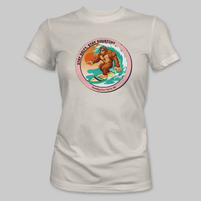 Natural Bigfoot Surfing Tee on the front.