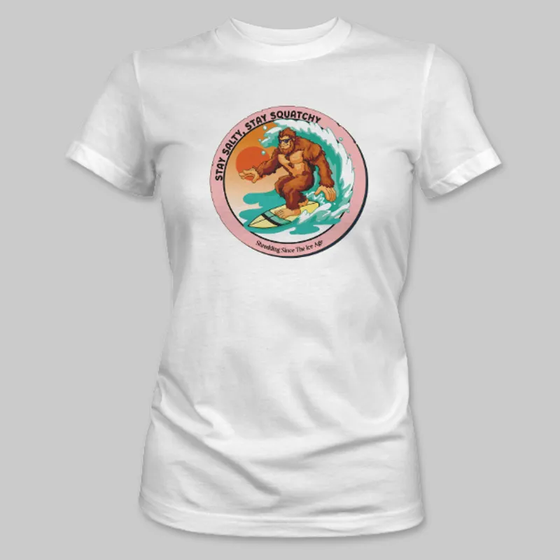 White Bigfoot Surfing Tee on the front.