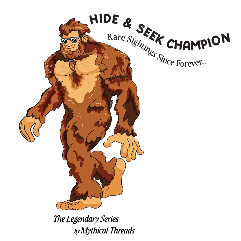 Walking Bigfoot back graphic detail.