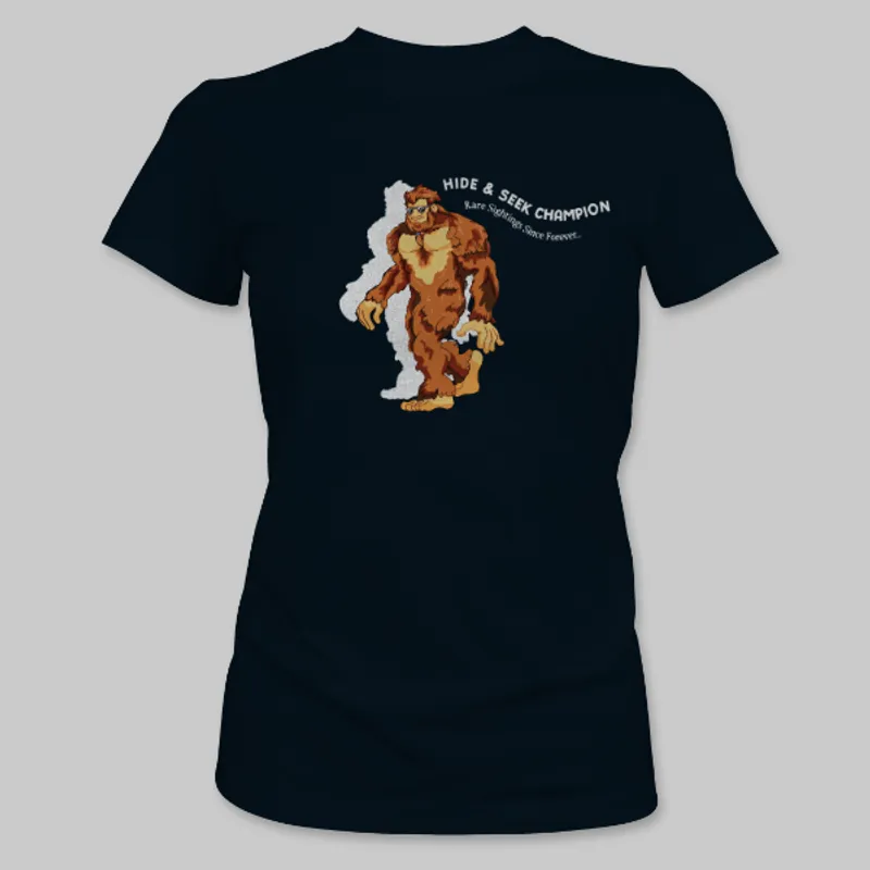 Black Bigfoot Walking Tee on the front.