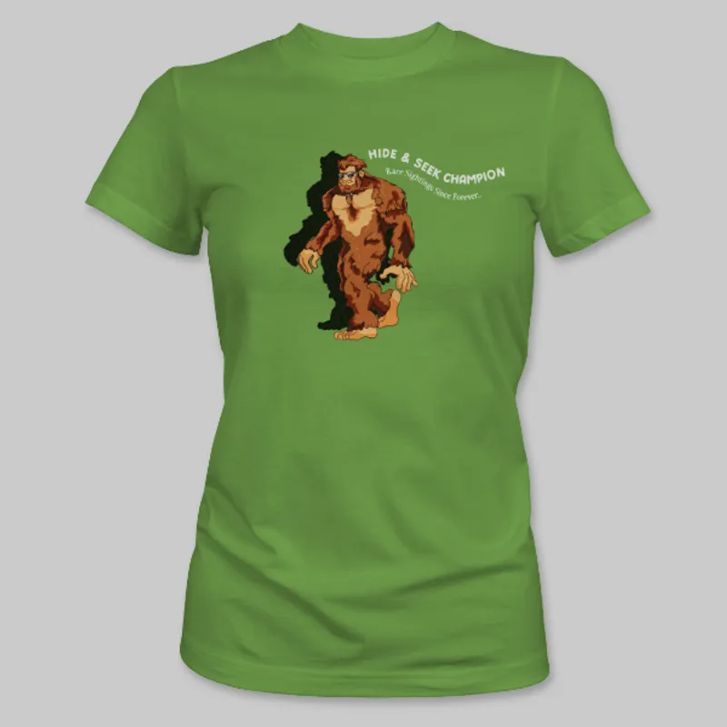 Leaf Green Bigfoot Walking Tee on the front.