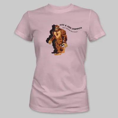 Pink Bigfoot Walking Tee on the front.
