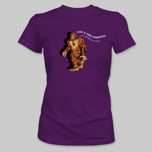 Team Purple Bigfoot Walking Tee on the front.