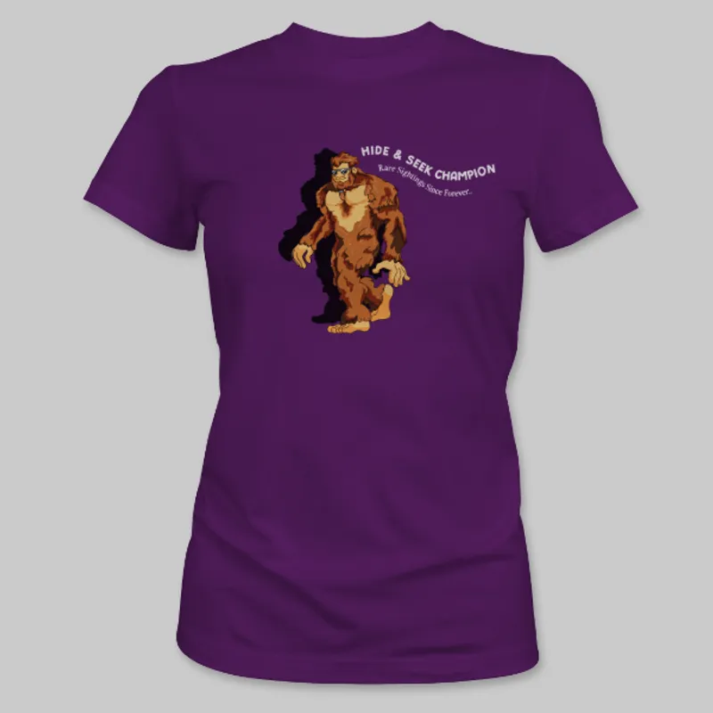 Team Purple Bigfoot Walking Tee on the front.