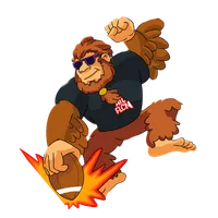 Bigfoot for the Falcons Bigfoot wearing Atlanta Falcons gear