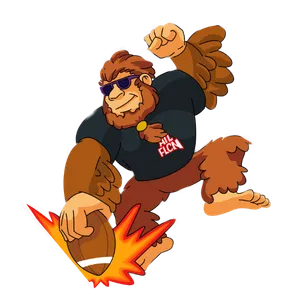 Bigfoot for the Falcons Bigfoot wearing Atlanta Falcons gear