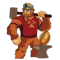 Bigfoot wearing Dallas Cowboys gear