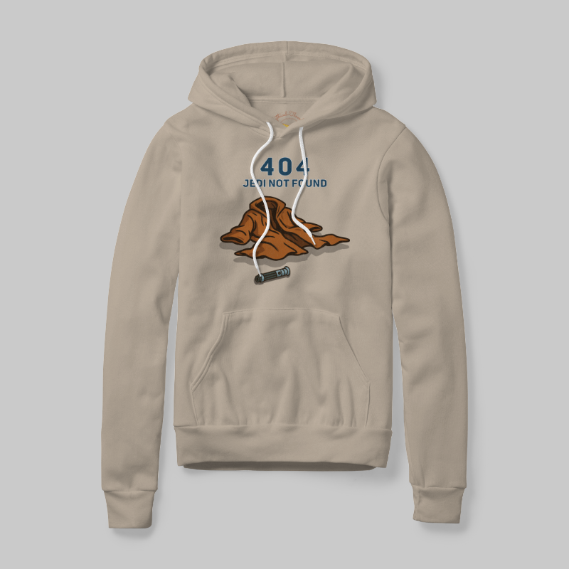 Sandshell Hoodie with 404 Jedi Not Found graphic