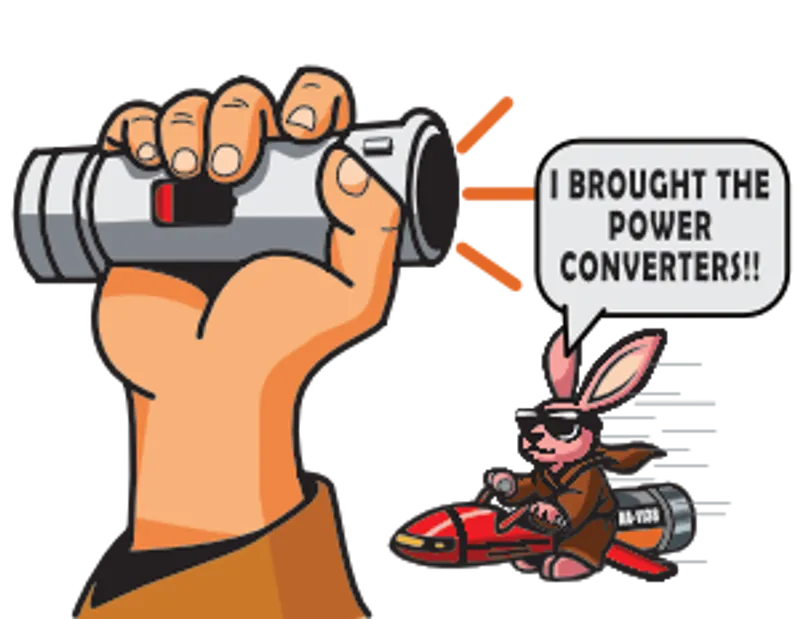 Power converters back graphic detail.