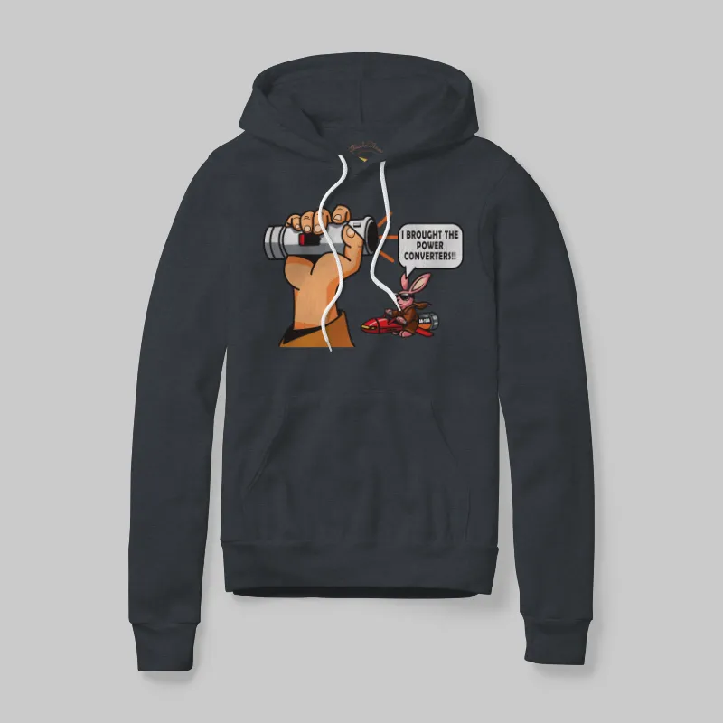 Charcoal Heather Hoodie with Dead Lightsaber graphic