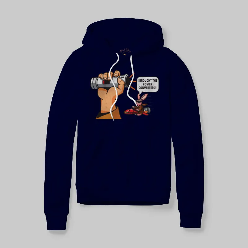 Navy Hoodie with Dead Lightsaber graphic