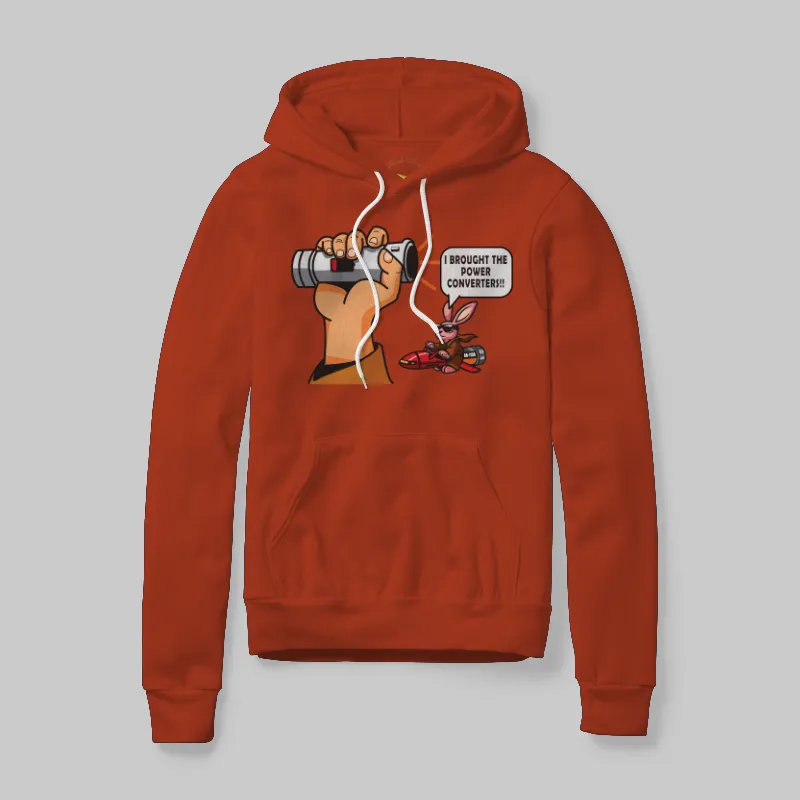Red Hoodie with Dead Lightsaber graphic