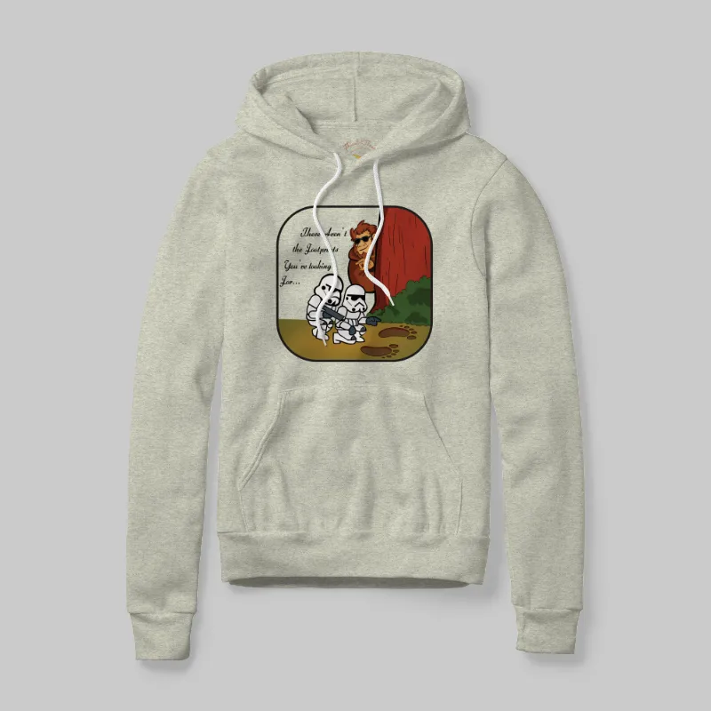 Oatmeal Heather Hoodie with Jedi mind trick graphic