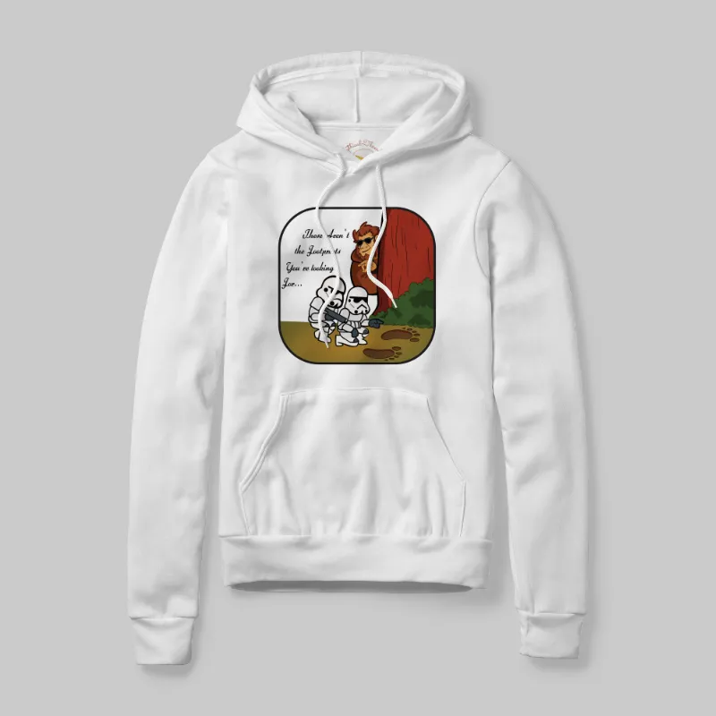 White Hoodie with Jedi mind trick graphic