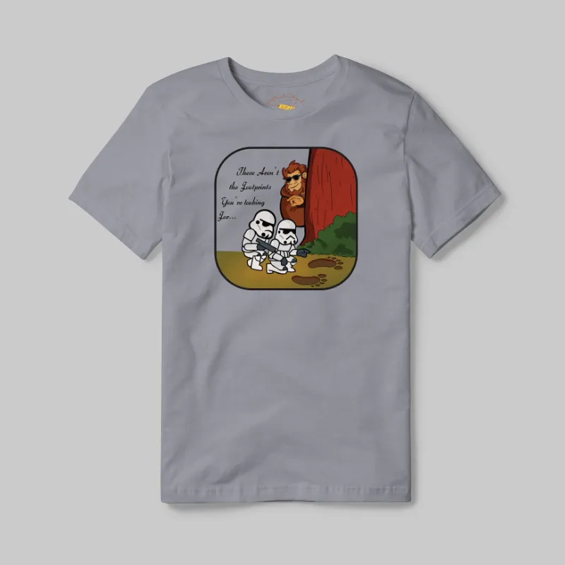 Grey T-shirt with Bigfoot Jedi Mind Trick graphic