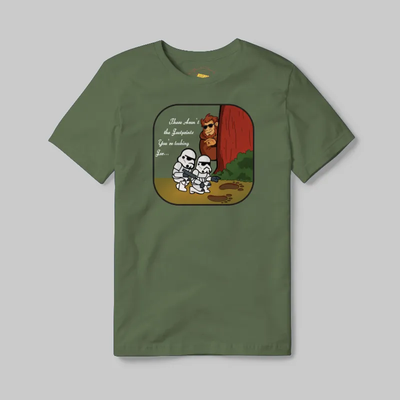 Olive T-shirt with Bigfoot Jedi Mind Trick graphic