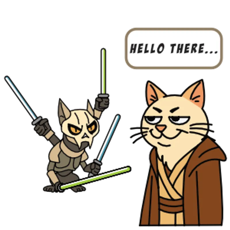 Hello There back graphic detail.