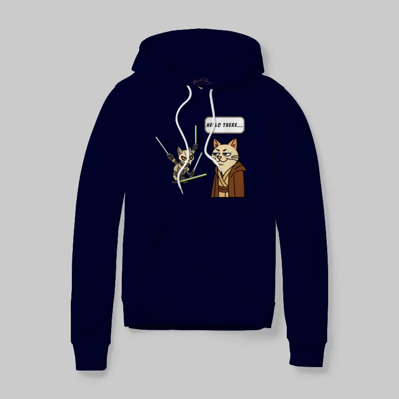 Navy Hoodie with Hello There graphic