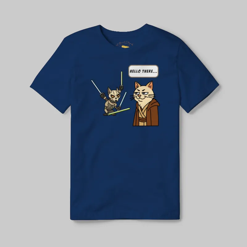 True Royal T-shirt with Cat Wars Hello There graphic
