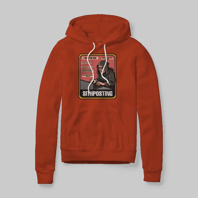 Red Hoodie with Sithposting graphic
