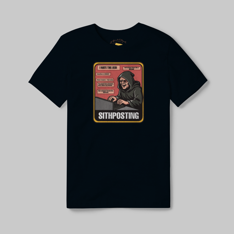 Black Heather T-shirt with Sithposting graphic