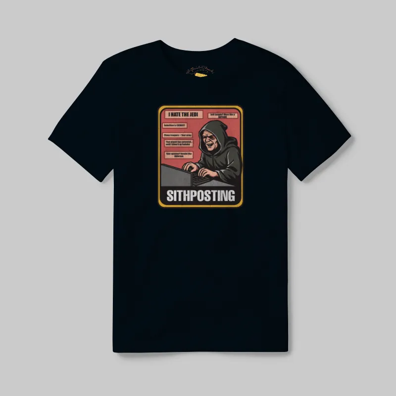 Black Heather T-shirt with Sithposting graphic