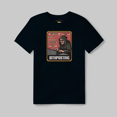 Black Heather T-shirt with Sithposting graphic